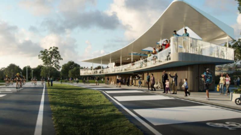 Render of the planned Brisbane International Cycle Park.