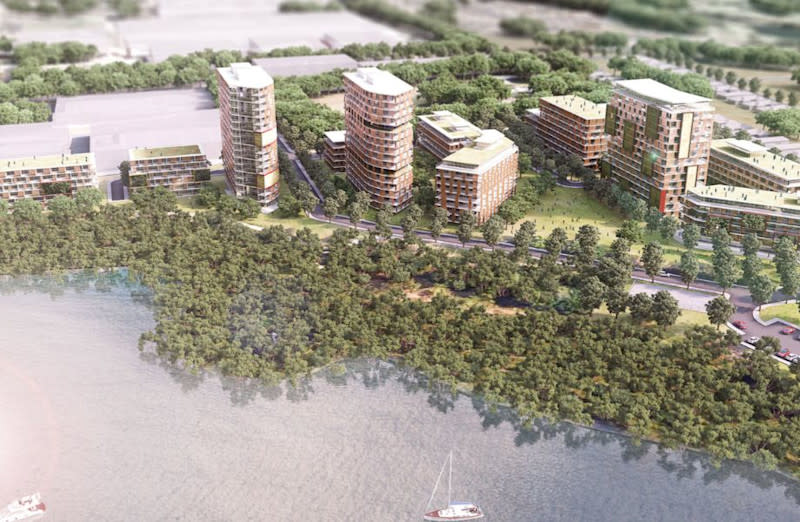 A sketch of Holdmark's Melrose Park development.