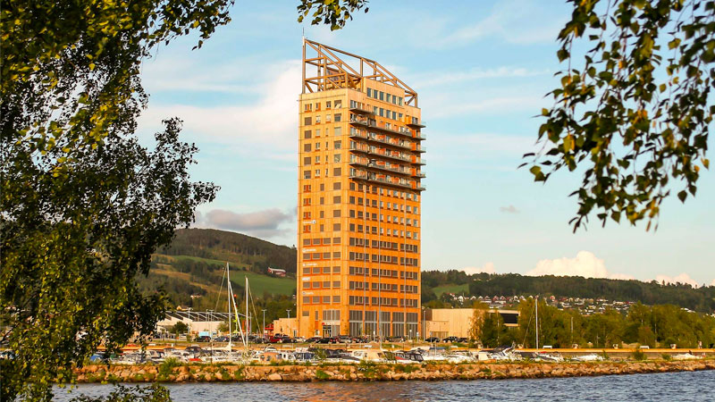 Current record holder, the Wood Hotel in Norway.