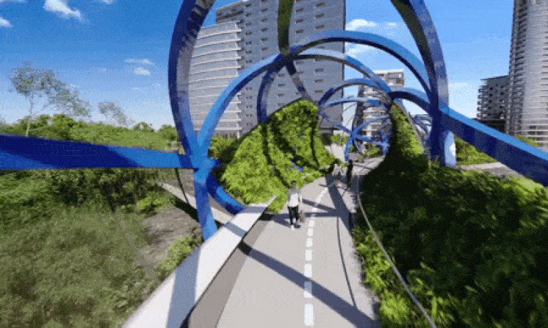 Work Starts on $40 Million Pedestrian and Cycle Bridge | The Urban ...