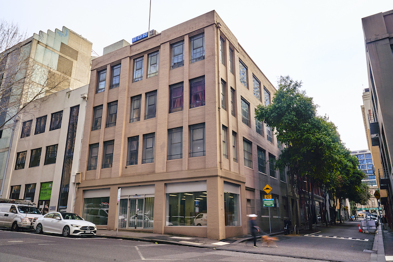 An image of Susie Hawes and Howard Gibbons' four-storey building at 144-148 A'Beckett Street near Queen Victoria Markets which is now up for sale.