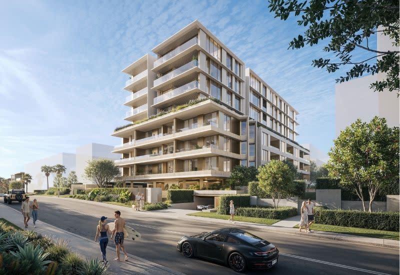 A Plus Studio rendering of Dawn, Inca Property Group’s proposed 53-apartment project at Mona Vale.