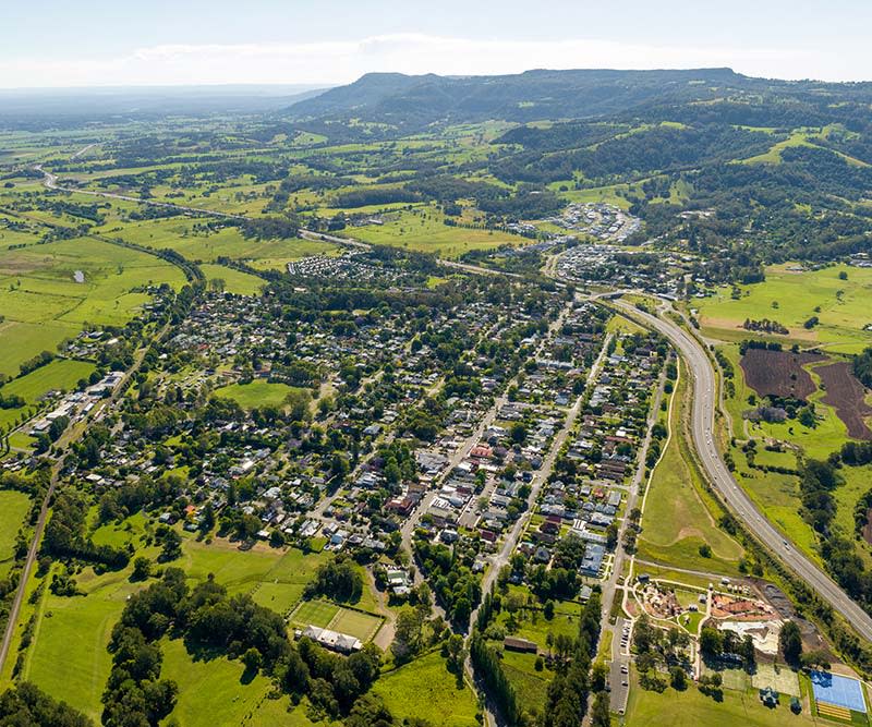 Berry Lane development area overhead