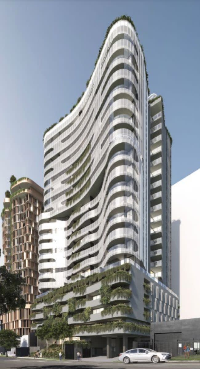 Render of the proposed Crombie Street tower.