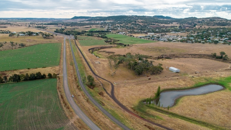 The 28km Gowrie-to-Helidon section of the Inland Rail development includes constructing a new track through the Toowoomba and Lockyer Valley region.