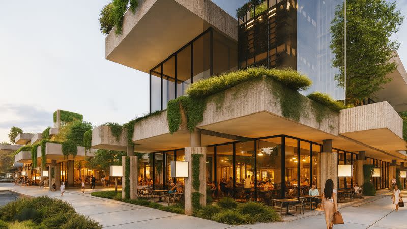 A rendering of the $180-million precinct proposed for North Lakes.