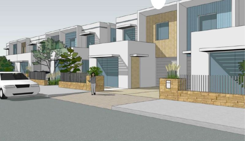 Developers are after permission to build 56 townhouses.