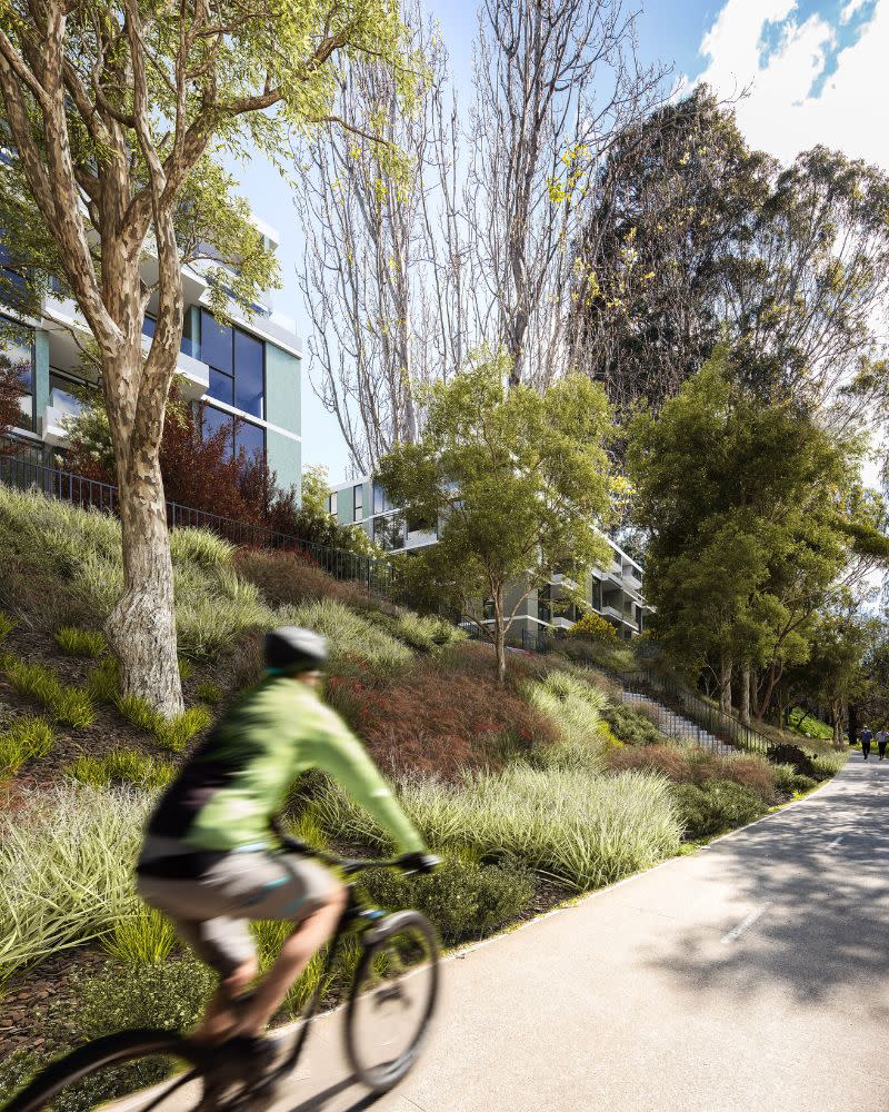 The six buildings will go on three lots along the Yarra River.