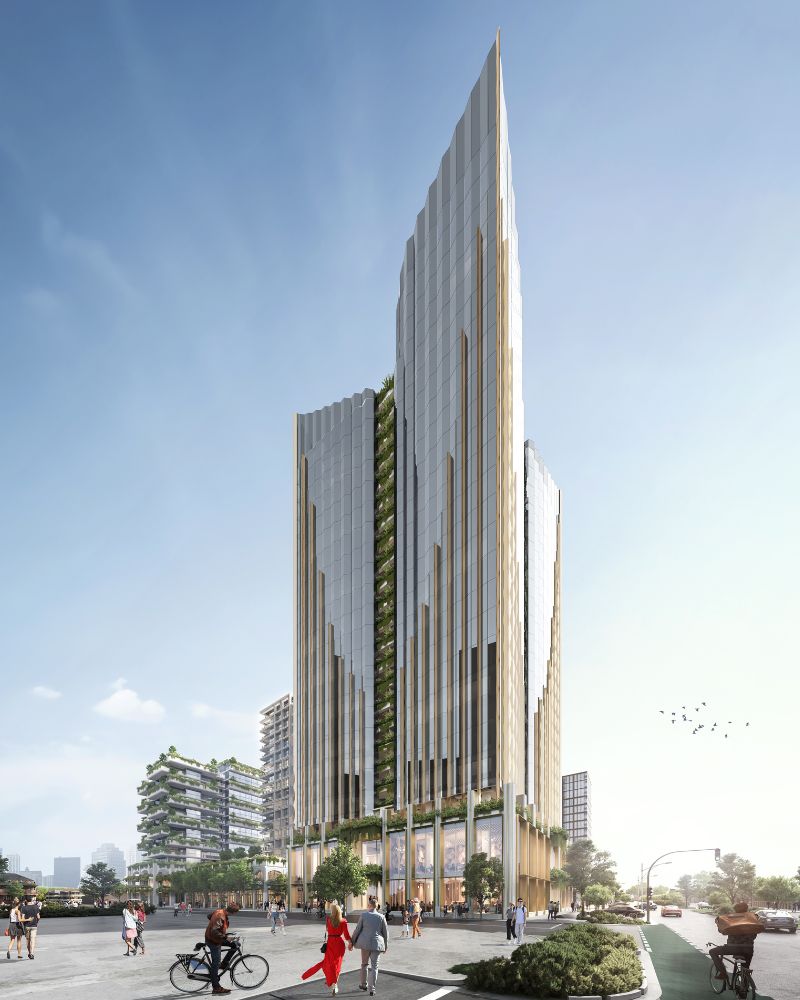 Gurner's first development in the South Australian capital will feature five towers between 17 and 27 storeys.