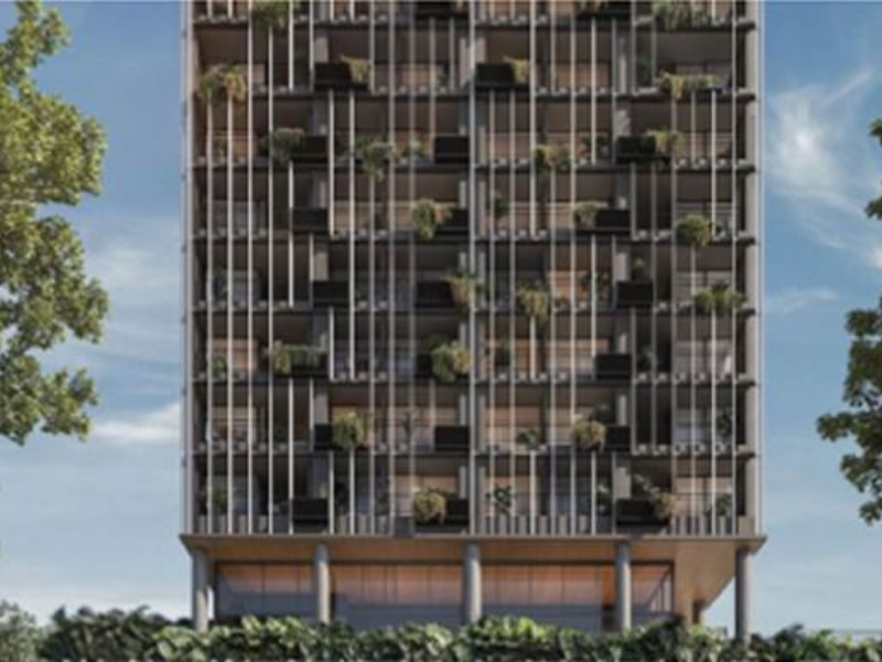 A render of one of the towers at Sun Life Plaza