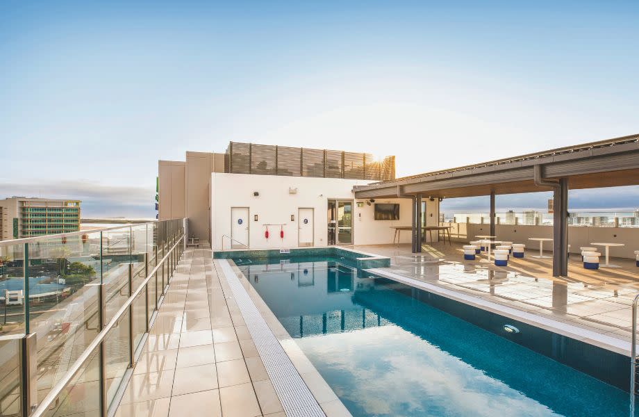 Rooftop of the Holiday Inn Express & Suites in Maroochydore