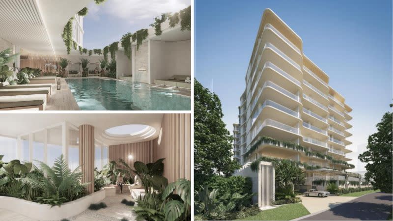 Renders of the proposed nine-storey Jefferson Residences development at Palm Beach.