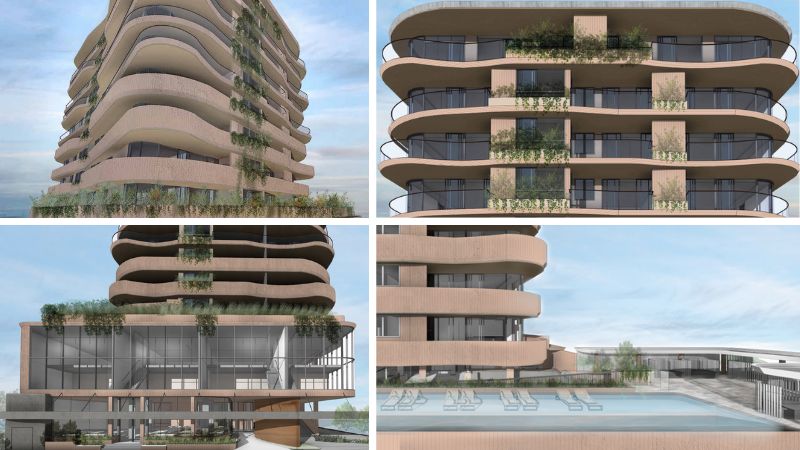 Renders of the proposed 12-storey mixed-used tower at 15-17 Ocean Street, Maroochydore.