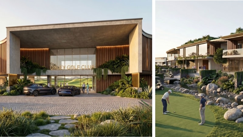 Renderings of the upgraded facilities planned for the Oxley Golf Club.