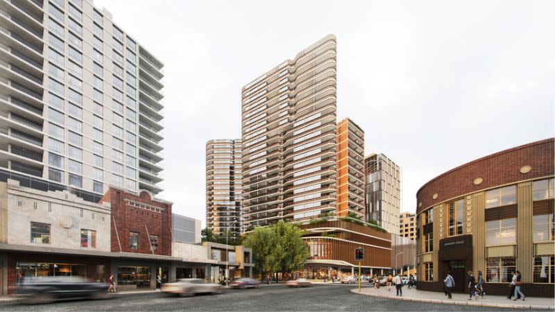 An architectural render of the two-tower development set for Newcastle's West End.