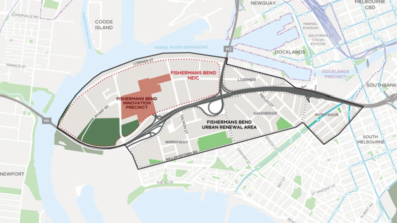 Fishermans Bend Plan Wins City Endorsement The Urban Developer   Fishermans Bend Map 