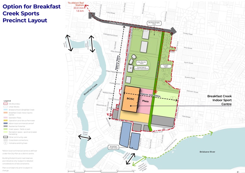 Map view and outline for the future of the Albion Park Paceway 