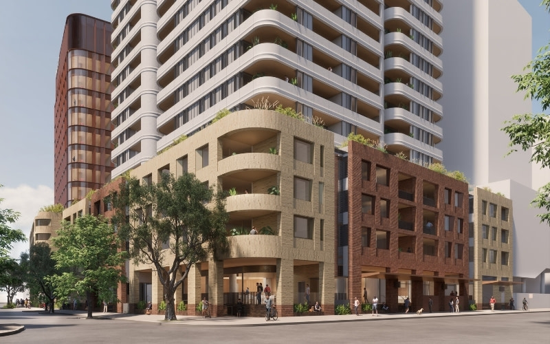A render of the 711 Hunter project approved by the Newcastle council.
