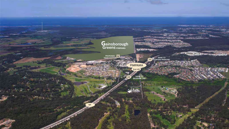 Gainsborough Greens aerial image