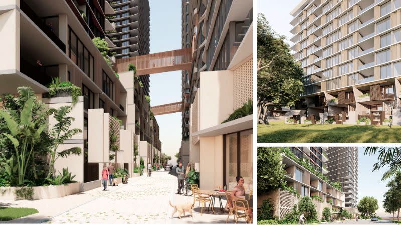 Renderings of ICD Property's six-tower riverfront development proposed for West End.