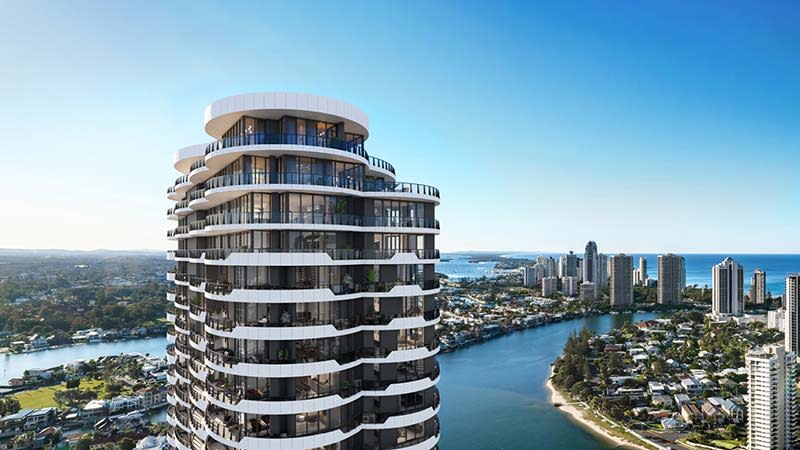 Artist's impression of the completed Chevron One tower in Queensland