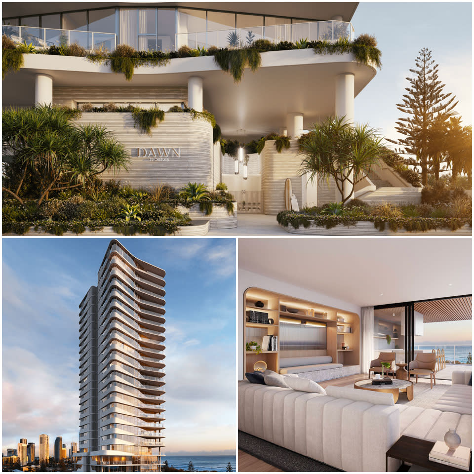 ▲ Mosaic's fourth apartment development on the Gold Coast is located in Mermaid Beach. Image: Plus Architecture