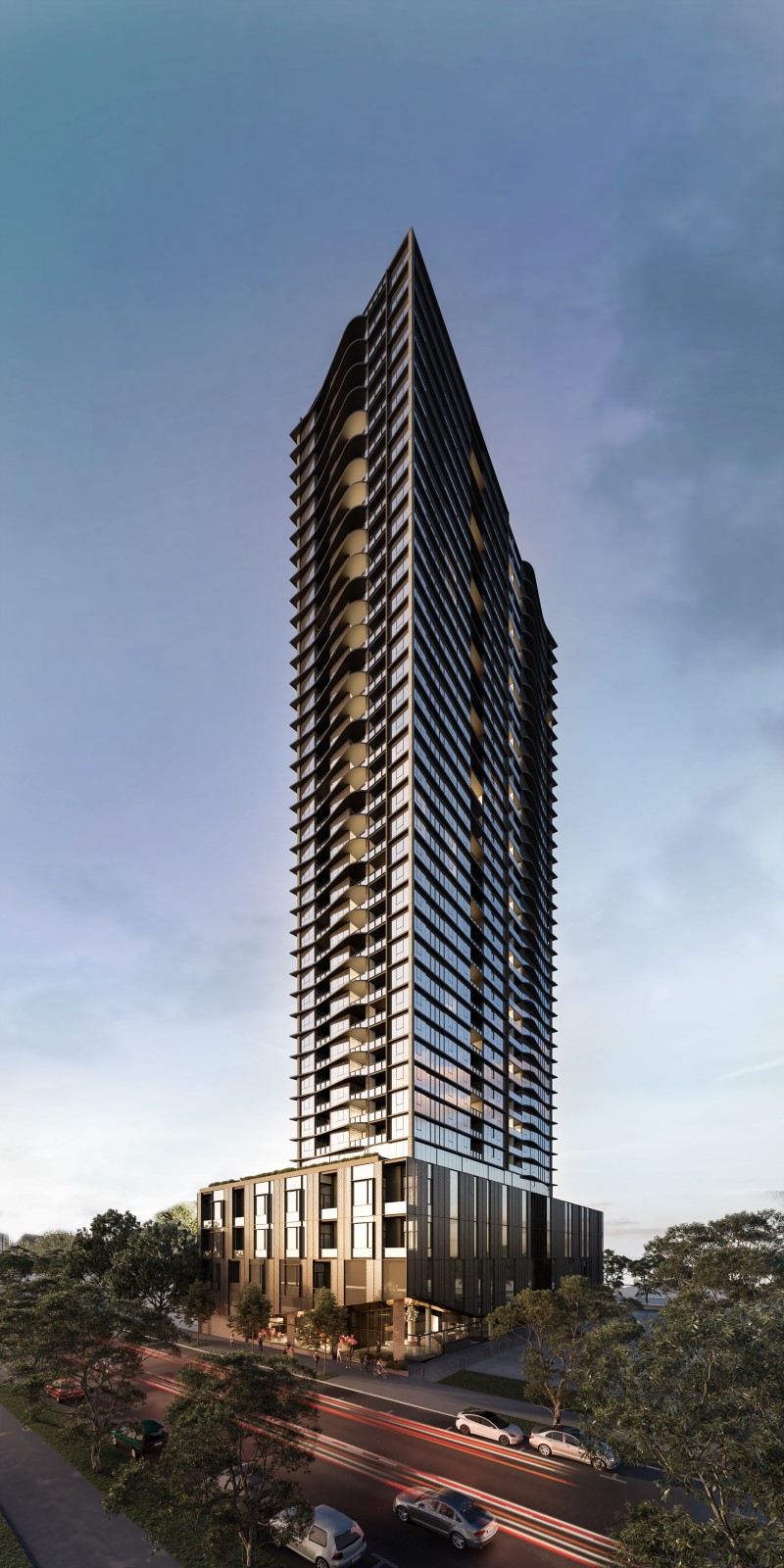 CHT Architects' render of Local Residential's build-to-rent tower in South Melbourne.