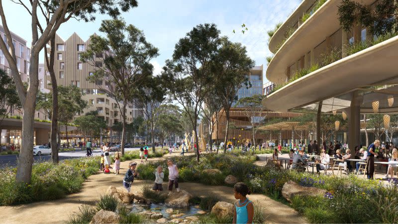 A rendering of Bradfield City by SOM and Hassell,