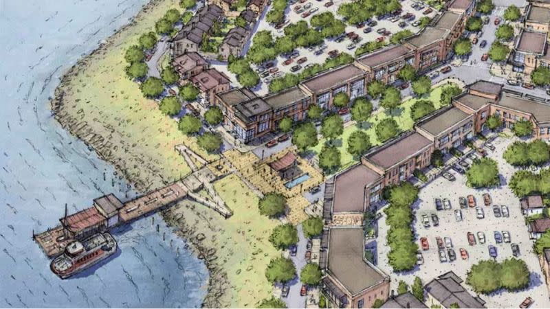 An artistic impression of part of the Skyland masterplan on Hobart's Eastern Shore.