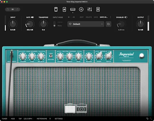 Neural DSP Tone King Imperial MKII X plugin interface showing the modeled amplifier