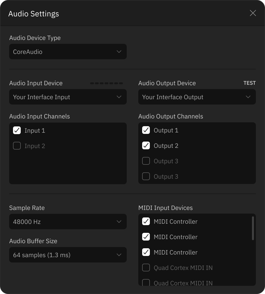 Standalone plugins' Settings screen