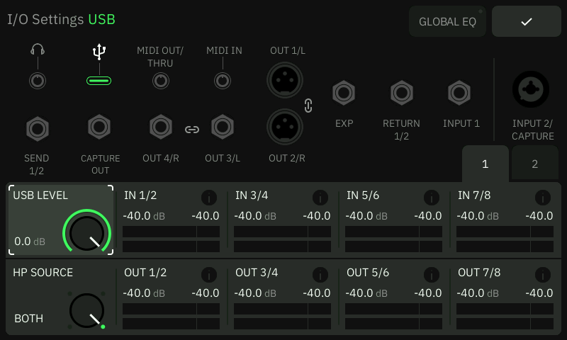 QCmini IO Settings USB