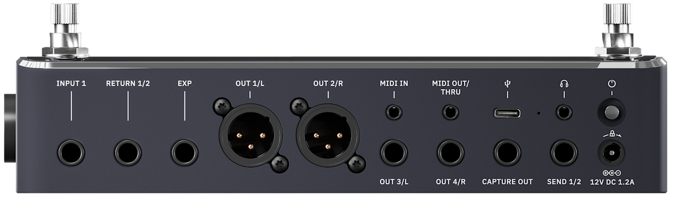Quad Cortex mini 背面輸入輸出端子
