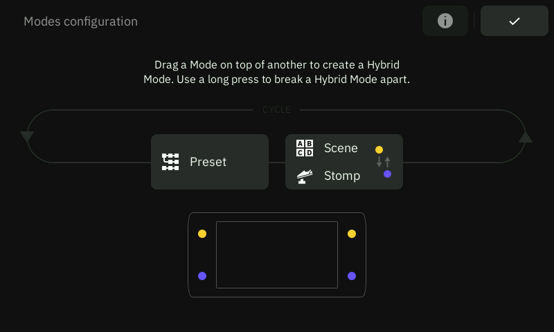 QCmini Modes Configuration Menu