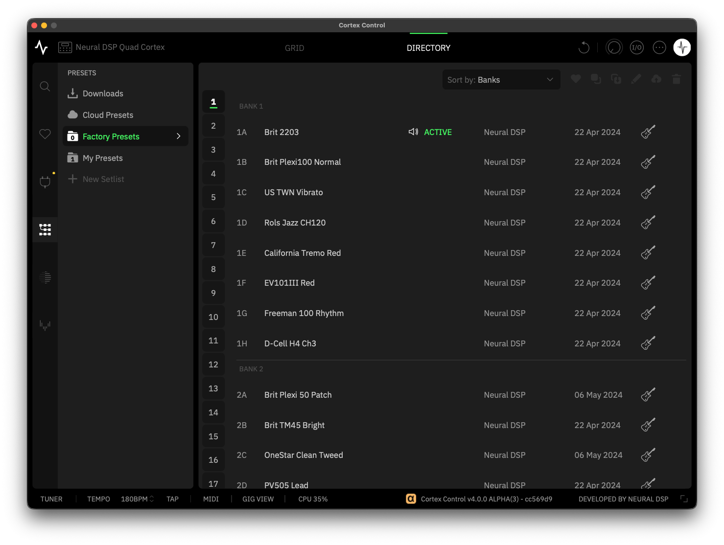 QC Control Directory 1b
