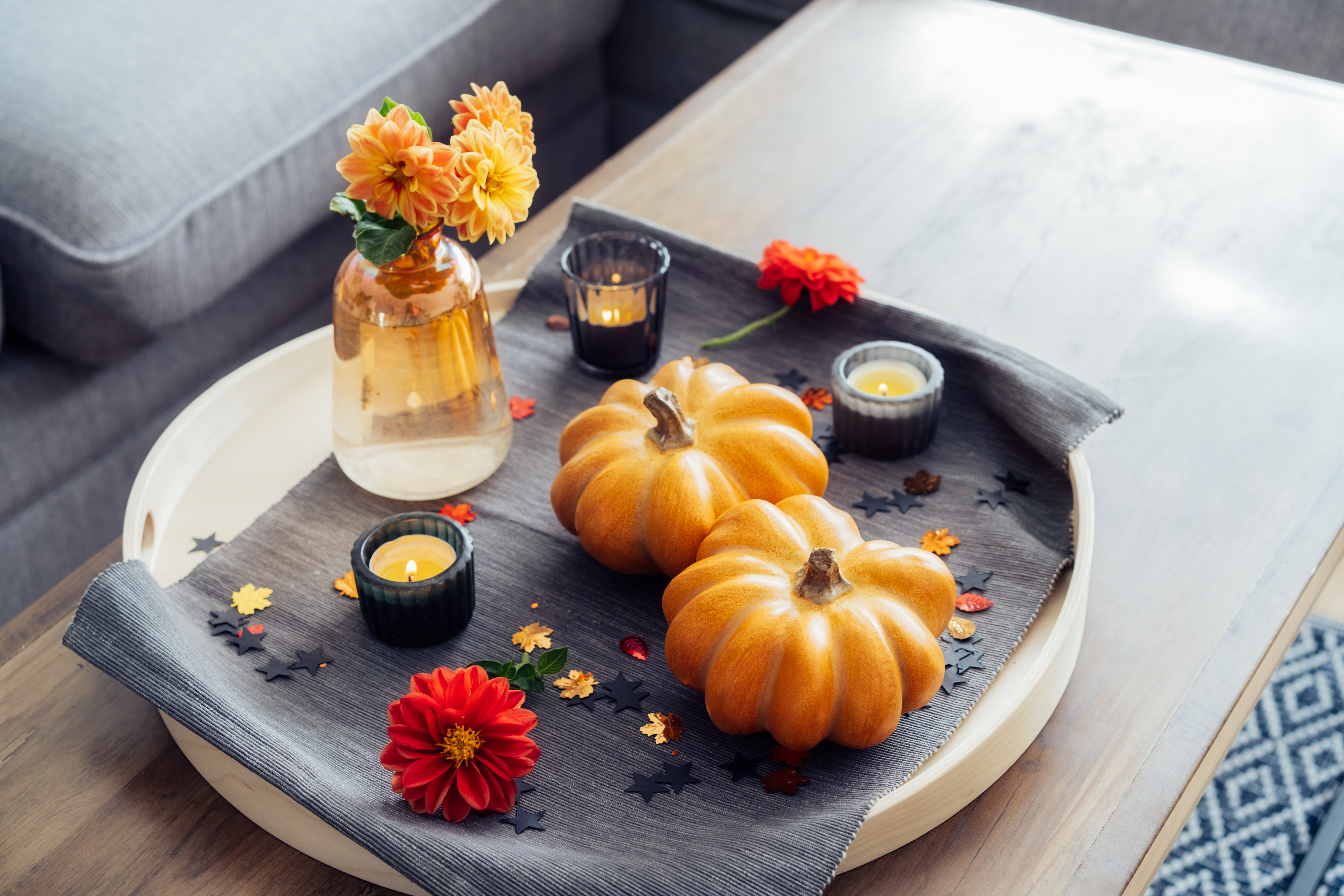 Herbstdeko Ideen für das Wohnzimmer