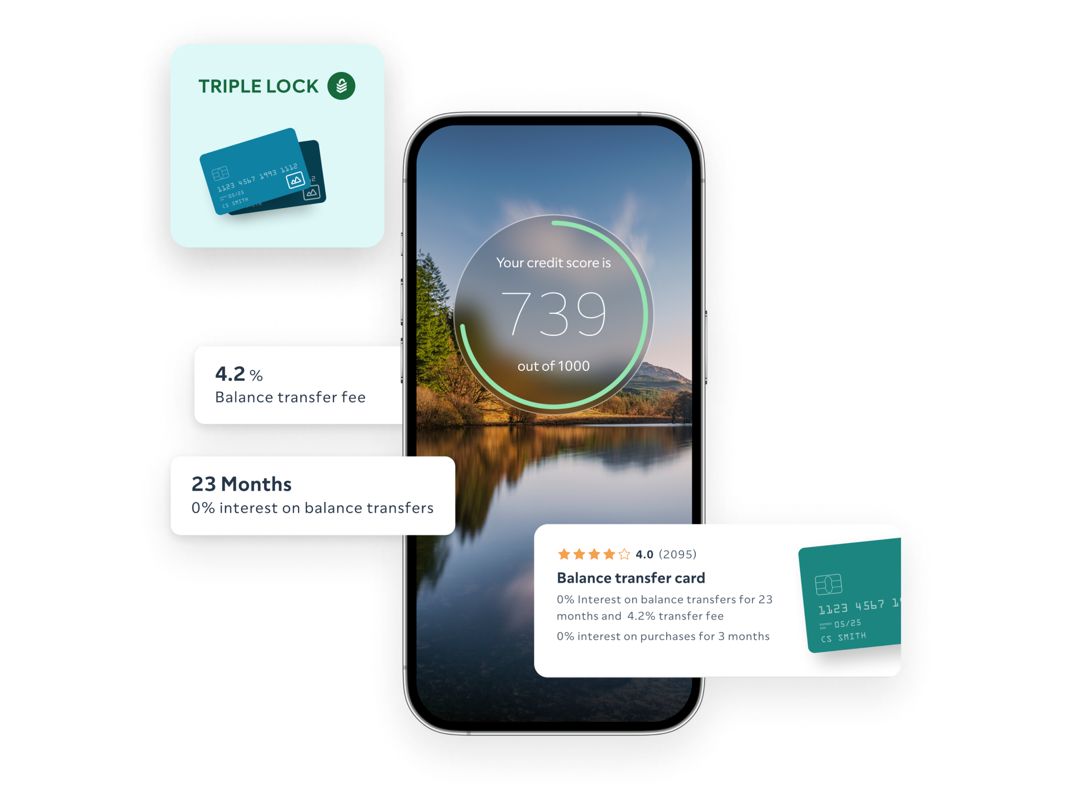 Some of the balance transfer card info you see on ClearScore