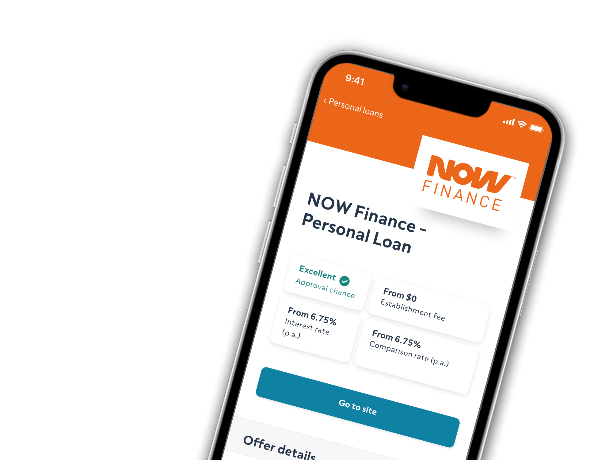 Apply with Now Finance with ClearScore Confidence