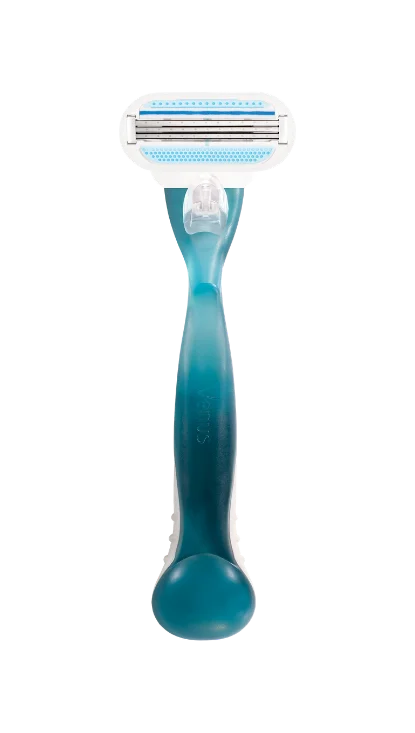 Smooth Original razor with a green handle and a blue razor head, designed for a smooth shaving experience.