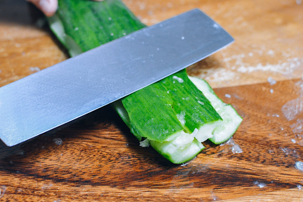 smashed asian cucumber salad