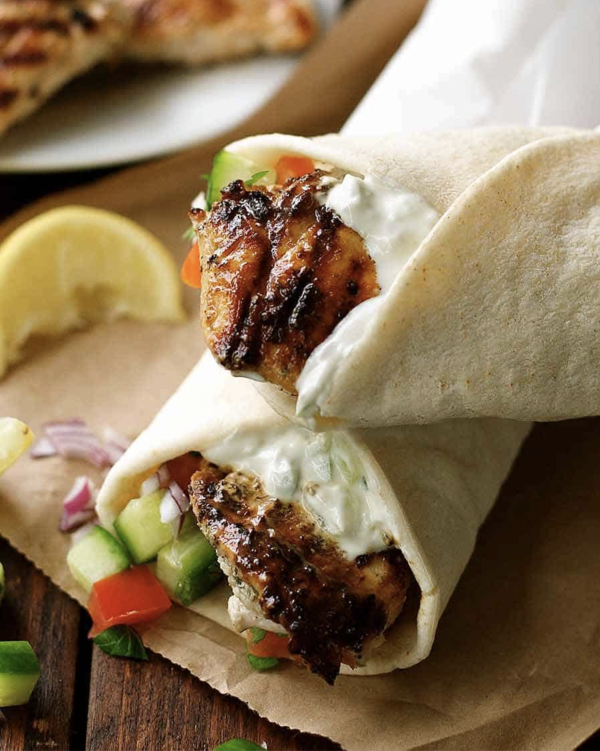 greek chicken gyros wrap