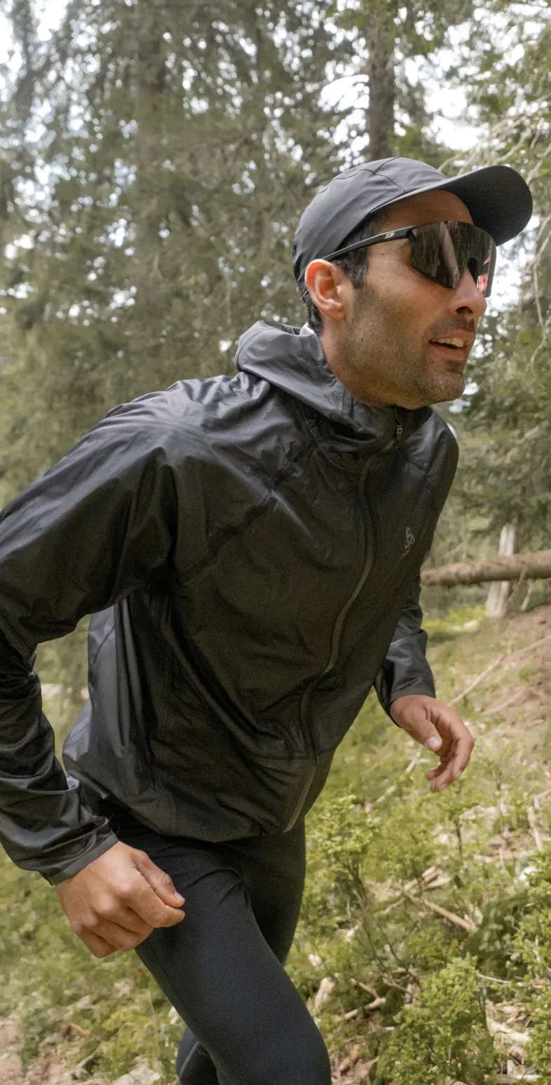 Veste Imperméable Odlo Zeroweight Homme – Ultra Légère 2,5 Couches, Recyclée – Running & Météo Variable