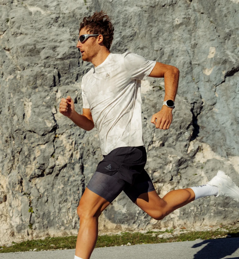 SS26 Half width tout grid Summer Running Guide Shorts ZW 2-in-1 shorts
