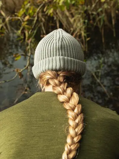 SS26 Half Width Tout Grid Merino Wool Standards - beanie and tee