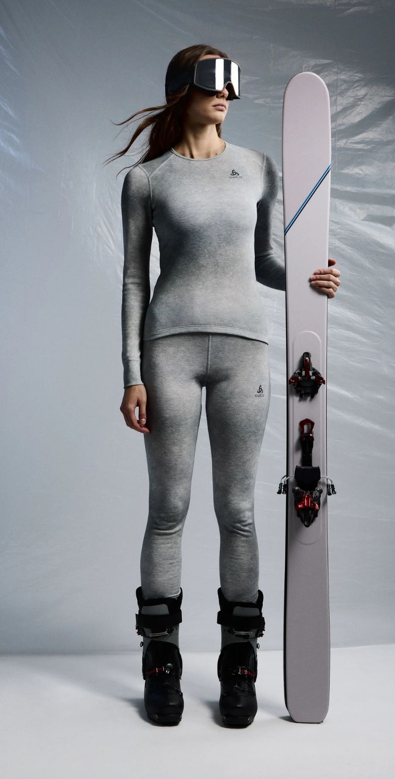 Odlo x POW Collective Voices Active Warm print base layer bottoms image