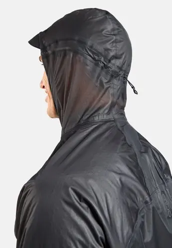 adjustable hood on men's Dual Dry running jacket