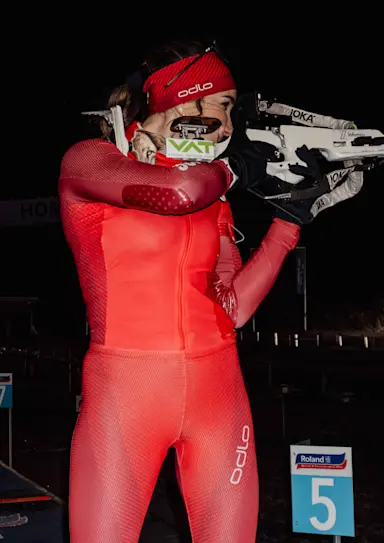 Aita shooting at targets 