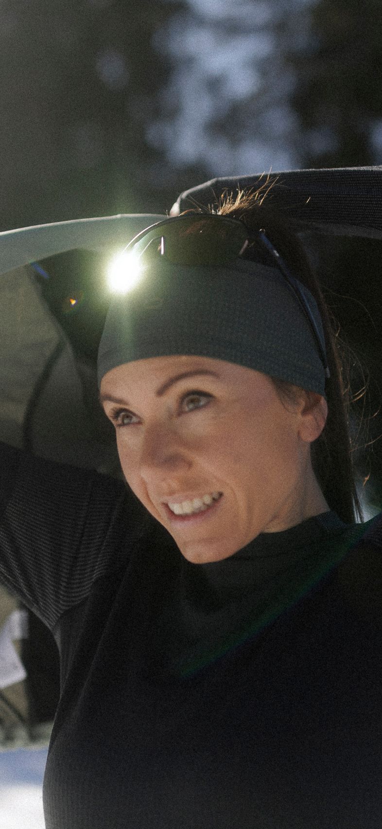 Polyknit Warm reflective headband-FW25