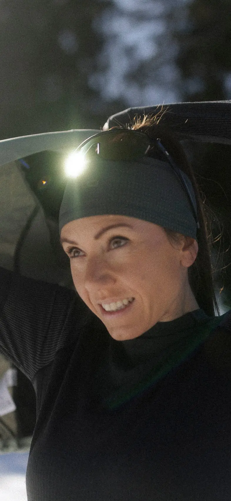 Polyknit Warm reflective headband-FW25