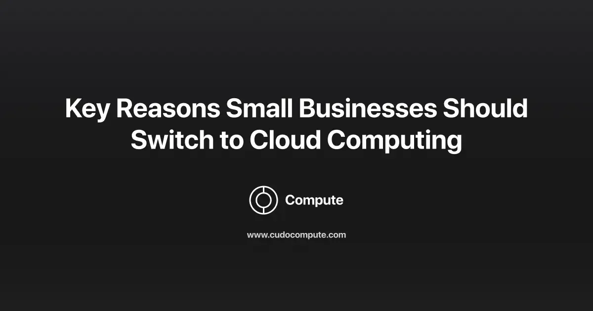 How cloud computing benefits small businesses cover photo